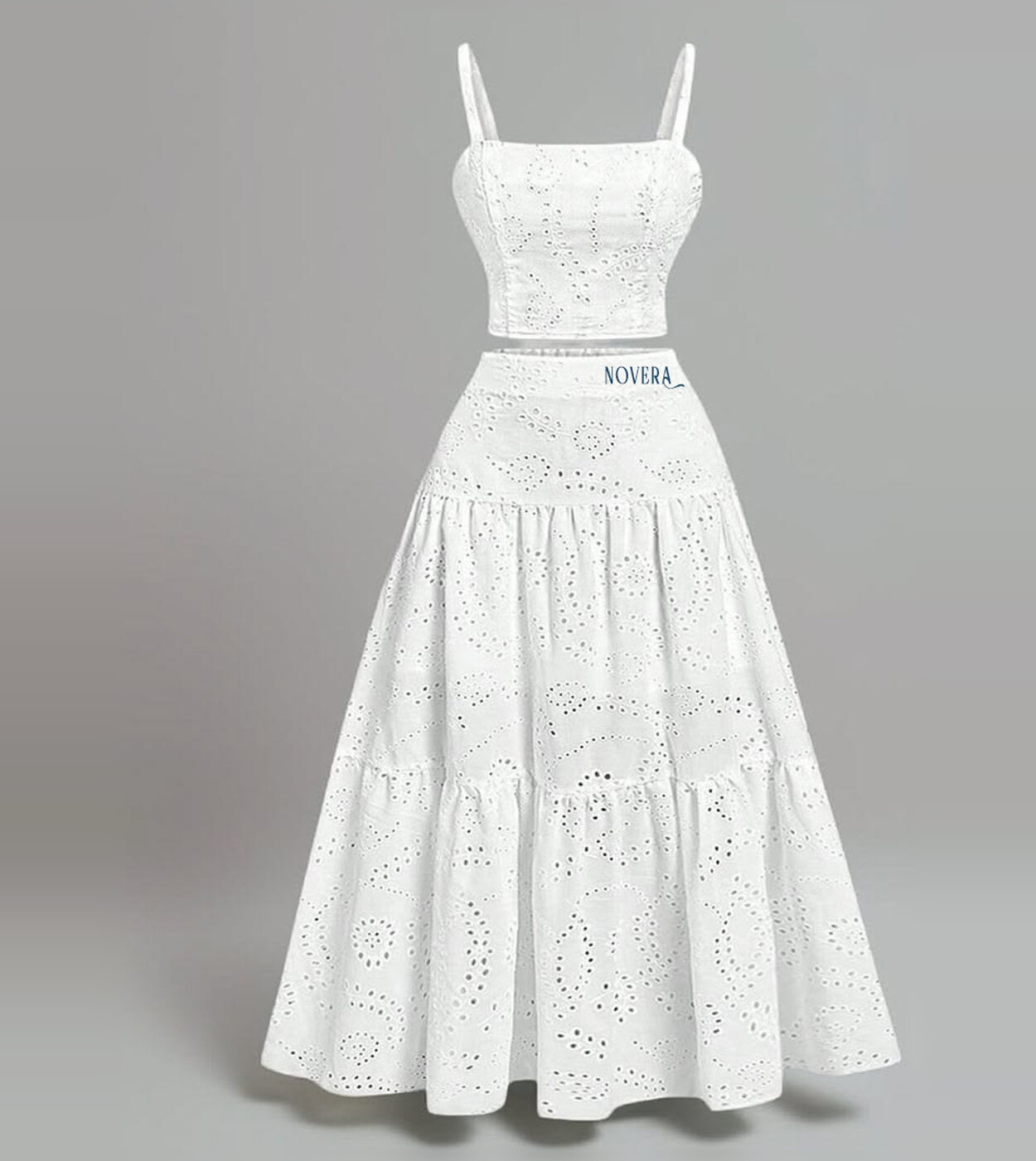 NOVERA handmade broderie two-piece frock