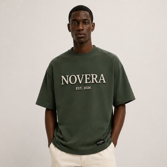 NOVERA EST. 2026 Oversized Tee – Forest Green