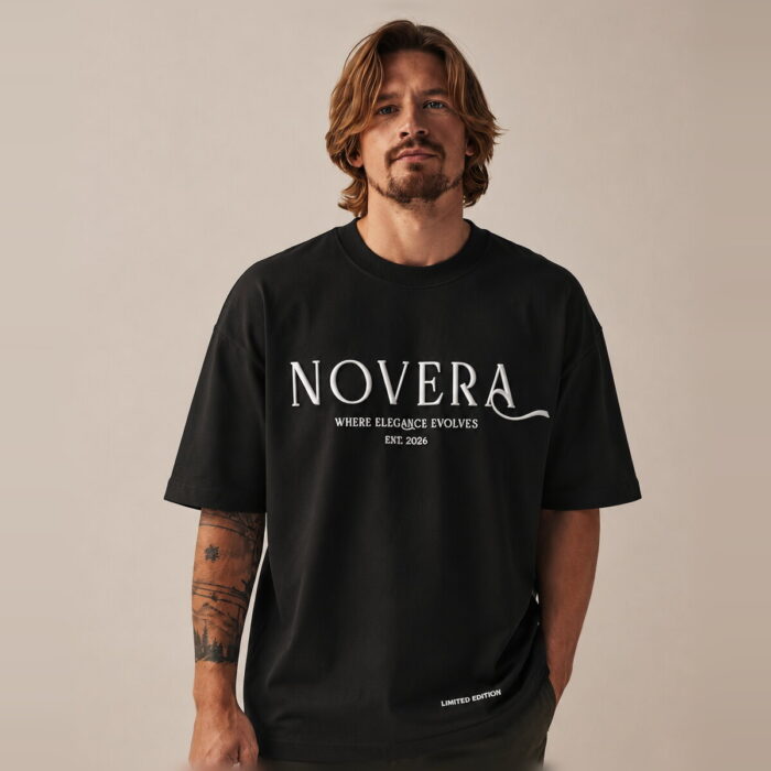 NOVERA Where Elegance Evolves Tee – Black (Limited Edition)